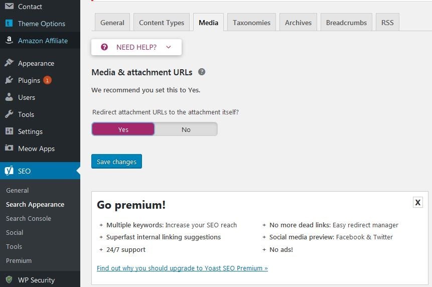 yoast correct images setting for seo
