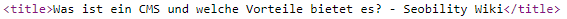 title tag of our cms wiki article