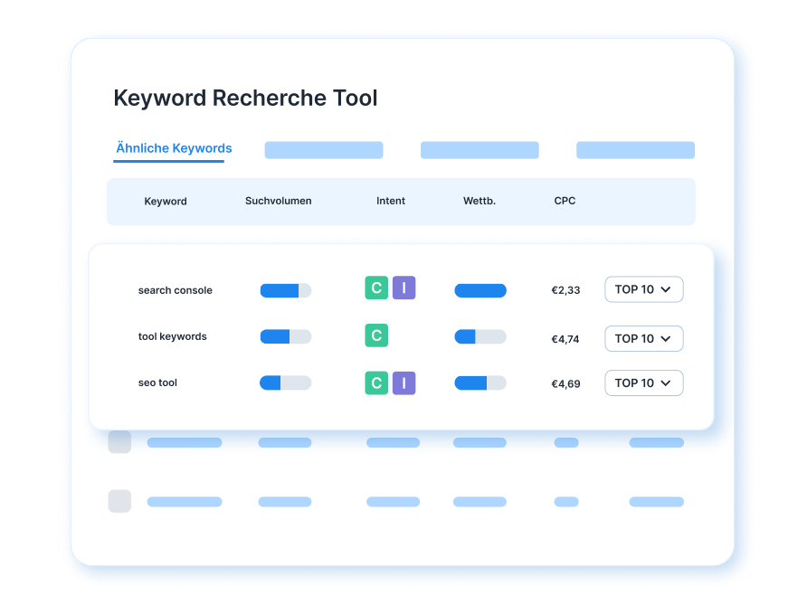 kostenloses Keyword Recherche Tool
