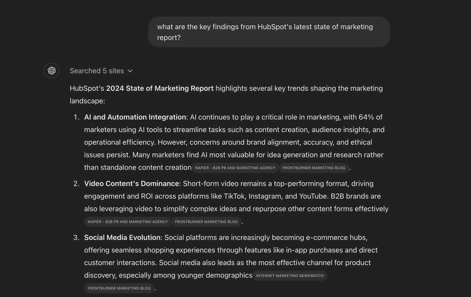 AI-generated content